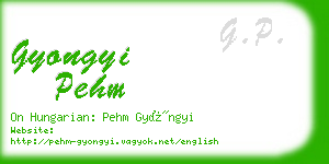 gyongyi pehm business card